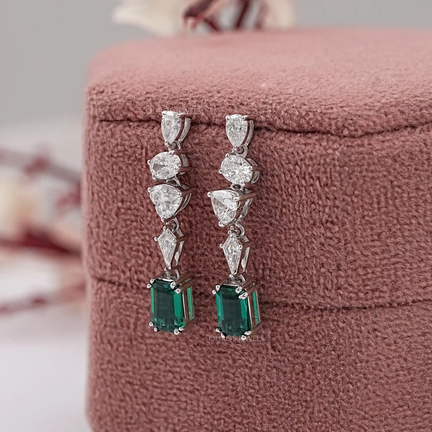 Multi Shape Lab Diamond Drop Dangle Earring