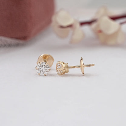 OEC Round Cut Lab Grown Diamond Stud