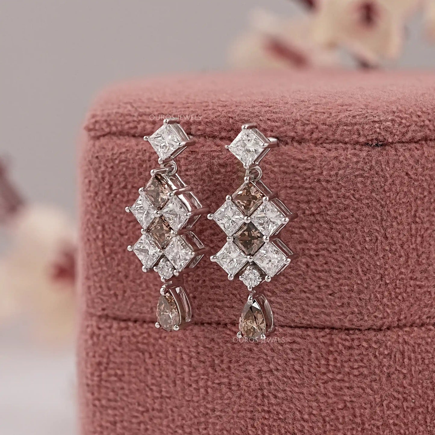 Multi Shape  Lab Diamond Drop Dangle Earring