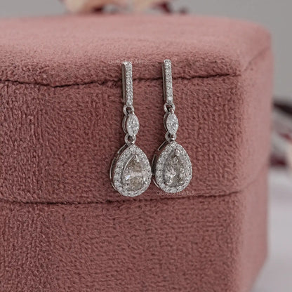 Olive Pear Shape Drop Dangle Earring