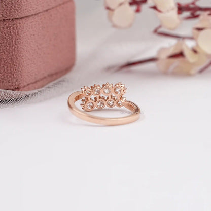 Old European Round Cut Bypass Engagement Ring