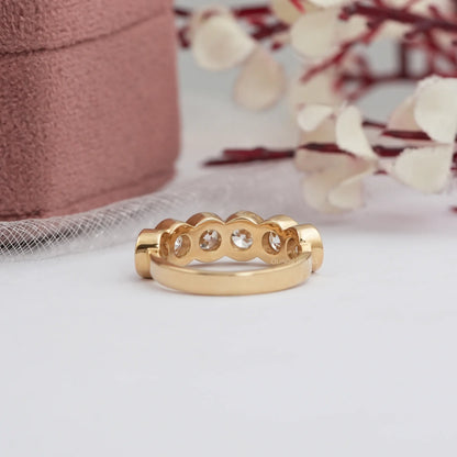 Old Mine Cushion Cut Bezel Set Ring