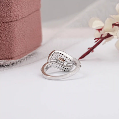 Chocolate Oval Cut Lab Diamond Bypass Ring