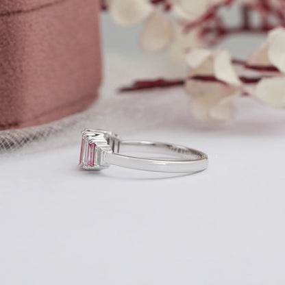 7 Stone  Baguette Cut Lab Diamond Ring