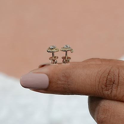 Round Cut Spiral Studs Earrings