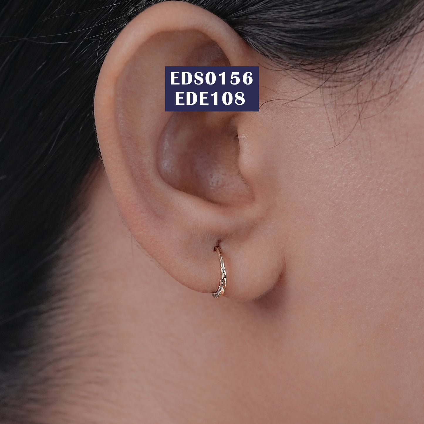 Round Cut Lab Diamond Hoop Earrings
