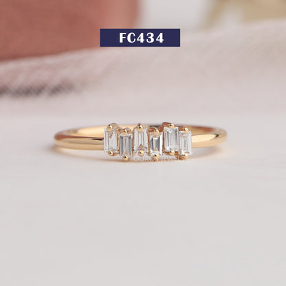 Baguette Diamond Cluster Ring