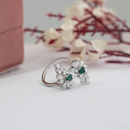 Multi Shape Lab Diamond Bypass Dainty Ring