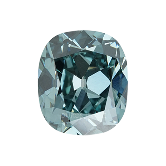 Greenish Blue Cushion Cut