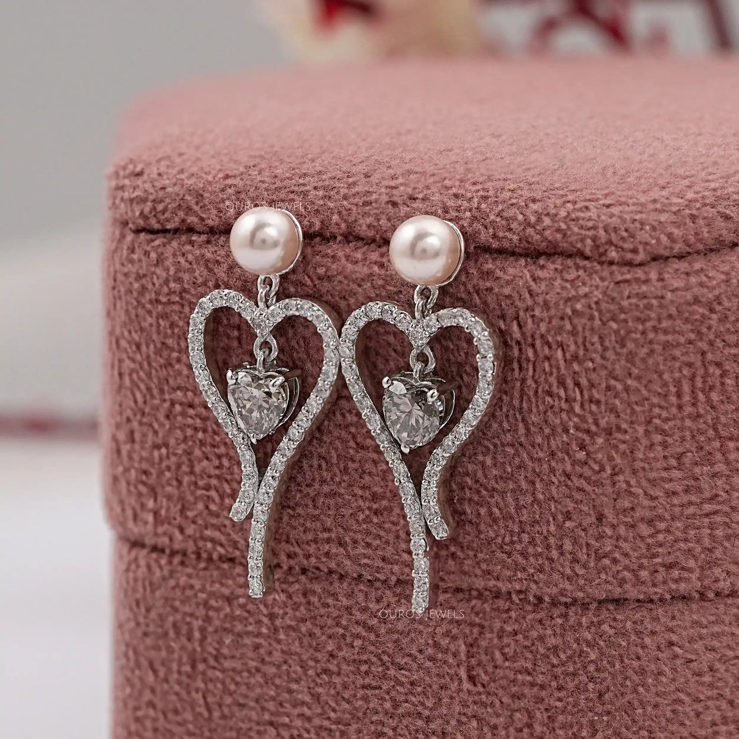 Olive Heart Cut Drop Dangle Earrings