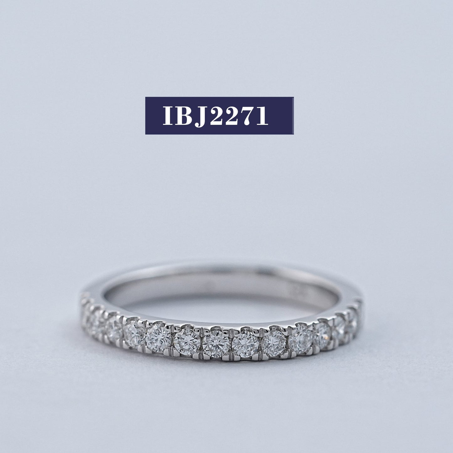 Round Cut Half Eternity Band