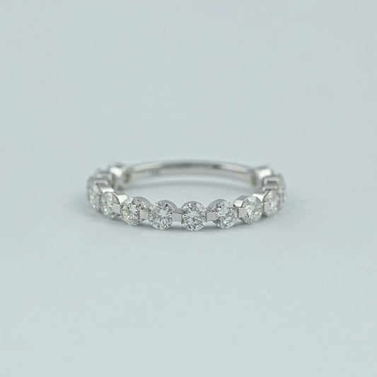 Round Lab Diamond Eternity Wedding Band
