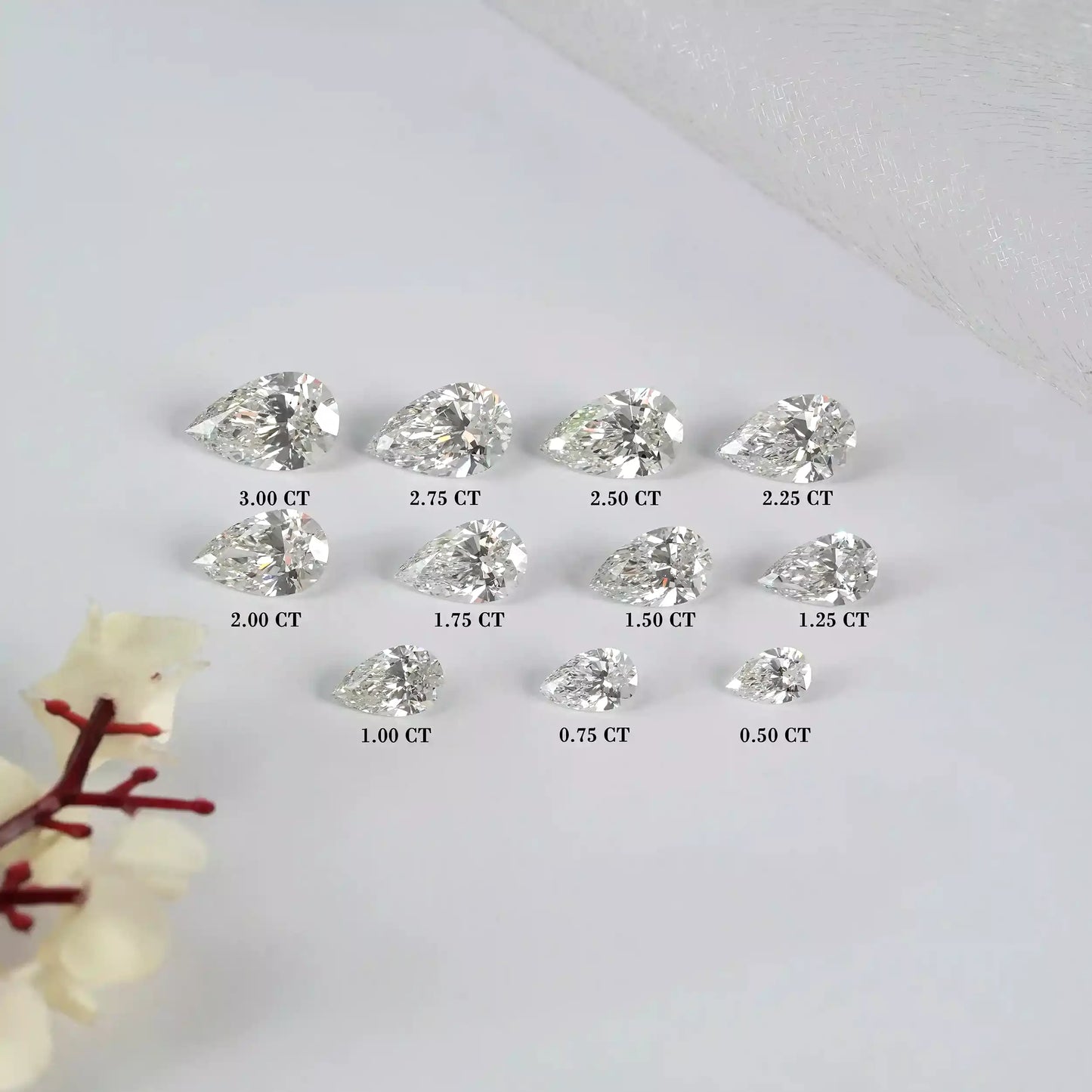 IGI Certified Pear Cut Lab Grown  Diamond