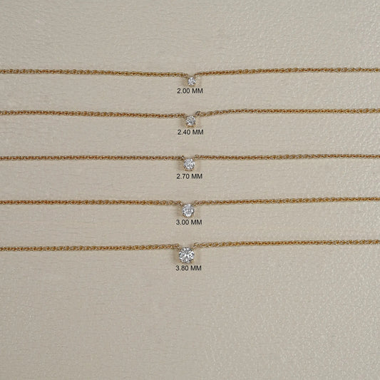 Round Cut Solitaire Necklace