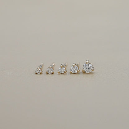 Round Lab Diamond Stud Earring