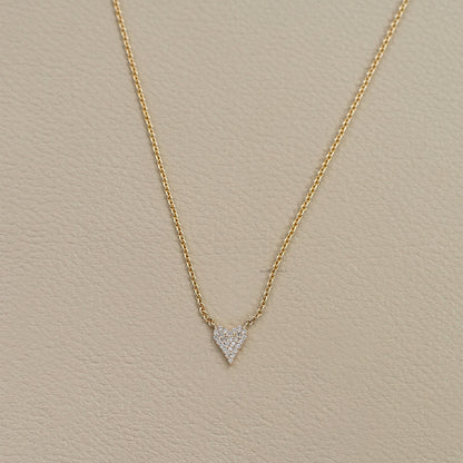 Heart Shape Round Lab Diamond Necklace