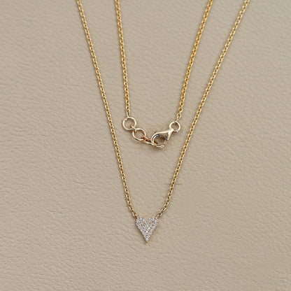 Heart Shape Round Lab Diamond Necklace