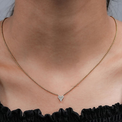 Heart Shape Round Lab Diamond Necklace