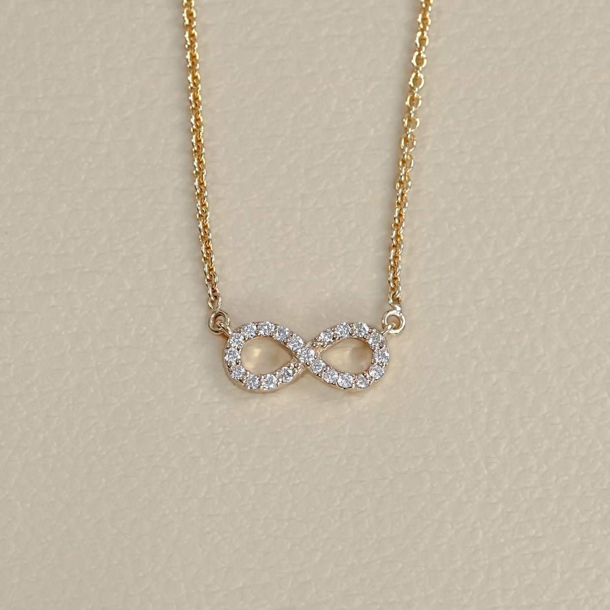 Round Lab Diamond Infinity Necklace