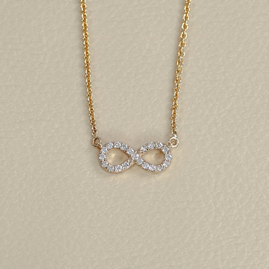 Round Lab Diamond Infinity Necklace