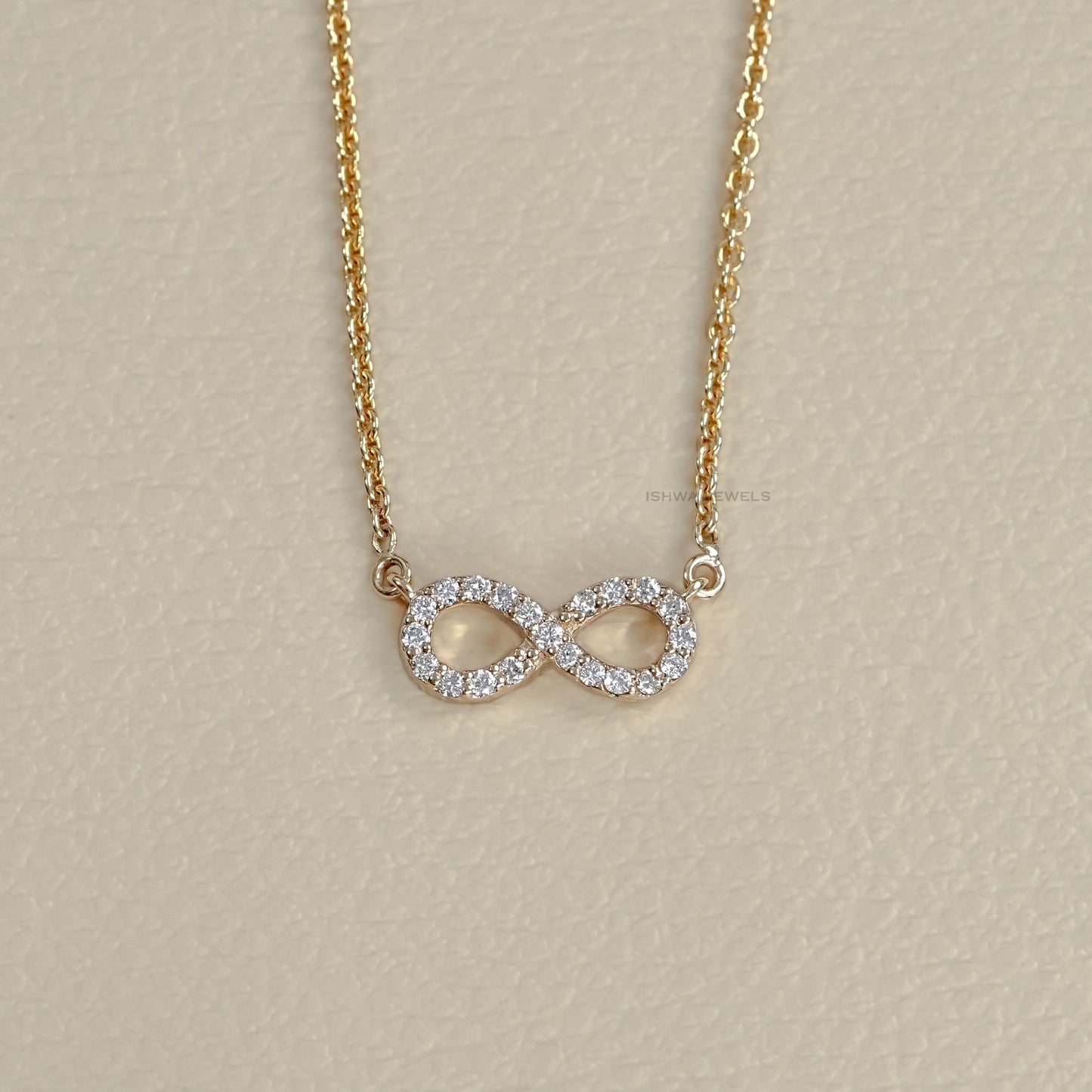 Round Lab Diamond Infinity Necklace