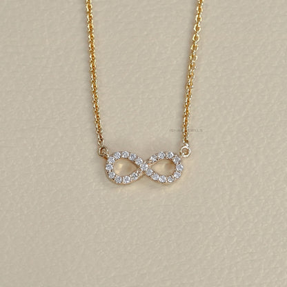 Round Lab Diamond Infinity Necklace