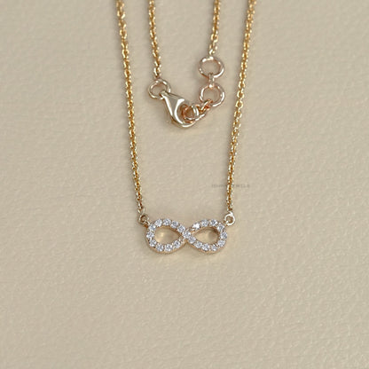 Round Lab Diamond Infinity Necklace