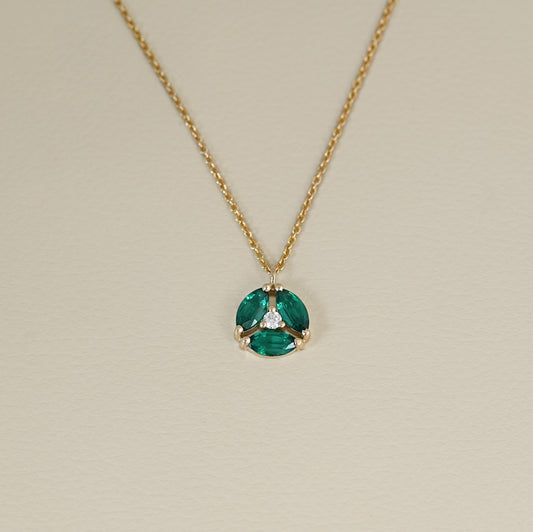 Emerald Marquise Gemstone Pendant