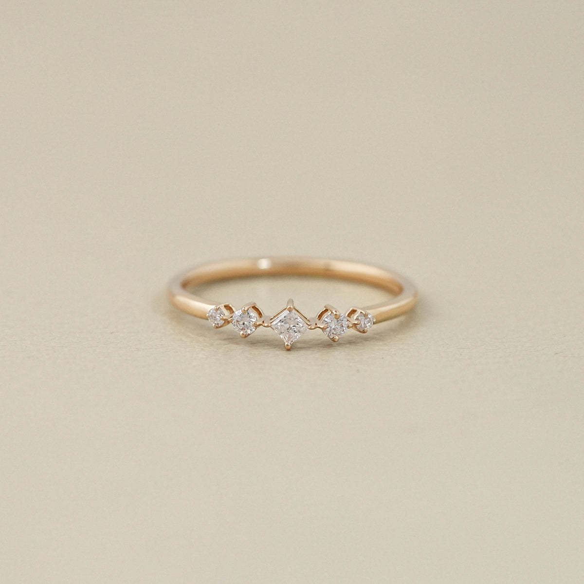 Princess Cut Five Stone Ring