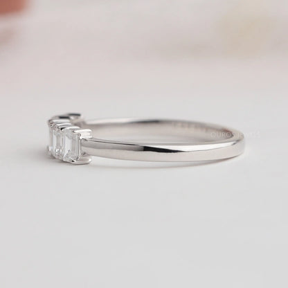 Five  Stone  Emerald  Cut  Diamond  Ring