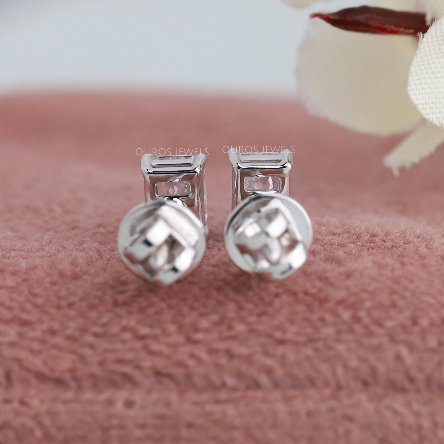 Radiant  Cut  Lab Diamond Stud