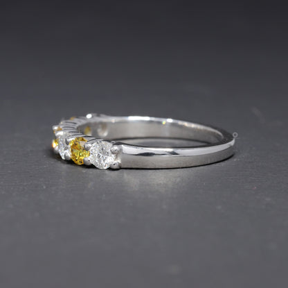 Round Cut Diamond Half Eternity Ring