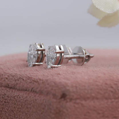 Marquise Cut Lab Diamond  Stud