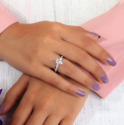 Pear Cut Solitaire Diamond Ring
