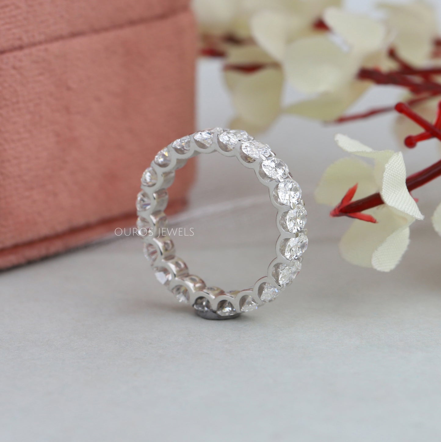 Lab Diamond Oval Cut Lab  Diamond Band