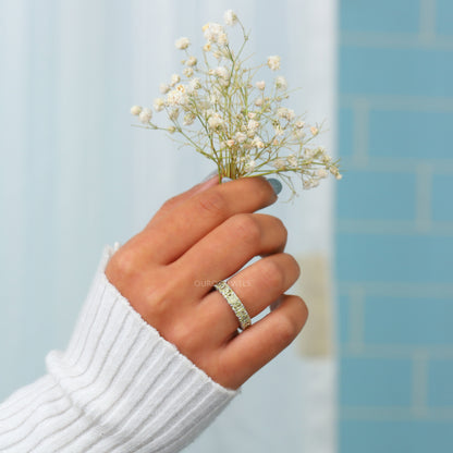Yellow Radiant  Cut Eternity  Wedding Band