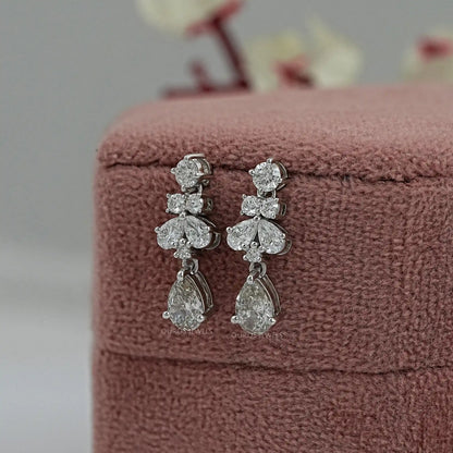 Fancy Olive Pear Cut Lab Diamond Earring