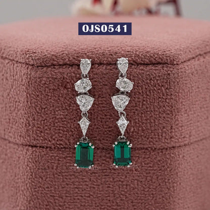 Multi Shape Lab Diamond Drop Dangle Earring
