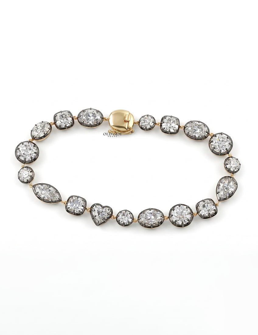 Multi Old Cut Lab Diamond Bracelet