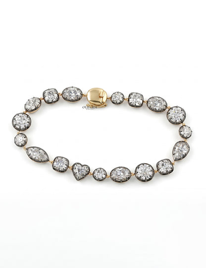 Multi Old Cut Lab Diamond Bracelet