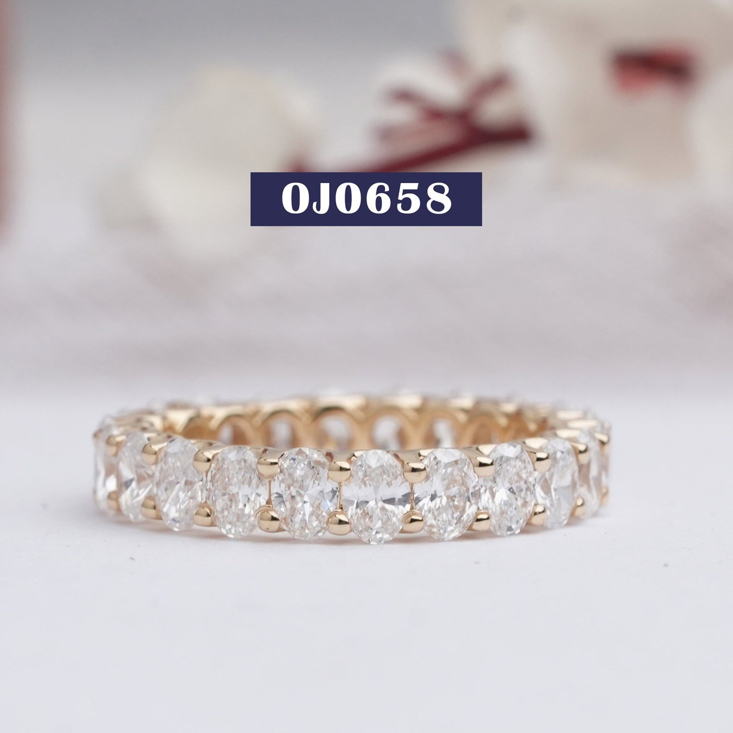 Oval Cut Lab Eternity Band