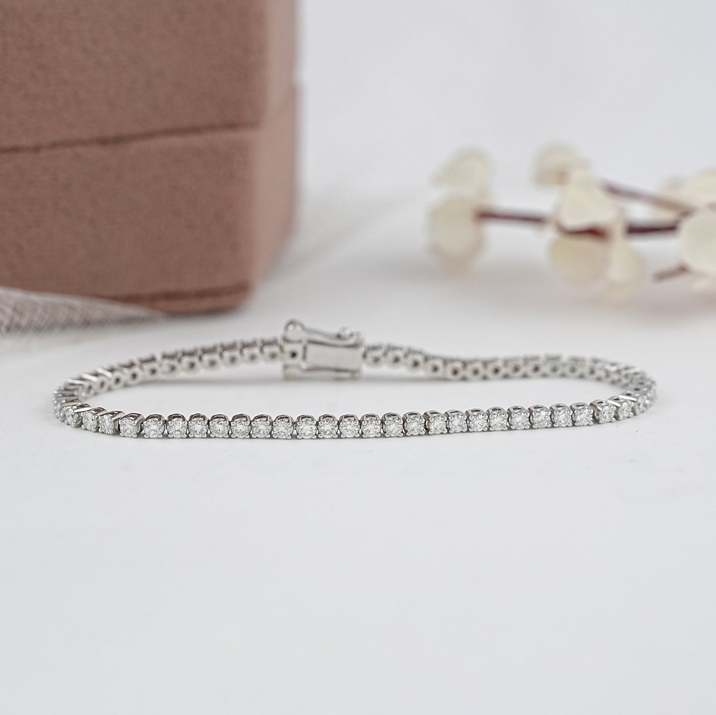Round Cut Lab Tennis Bracelet