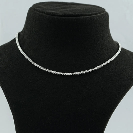 Brilliant Round Cut Tennis Necklace