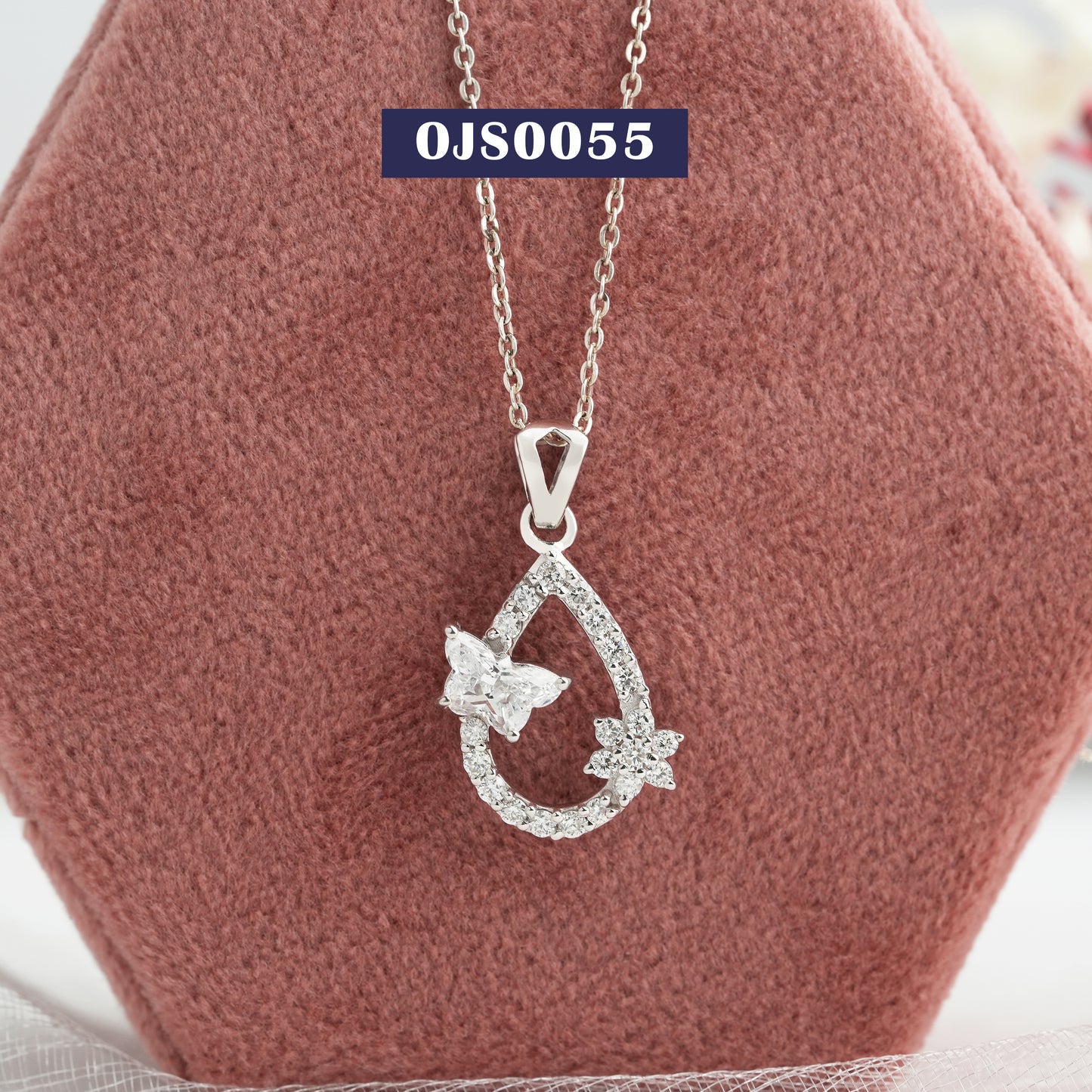 Butterfly Cut Lab Diamond  Pendant