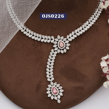 Pear Shape Lab Diamond  Bridal Necklace