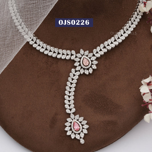 Pear Shape Lab Diamond  Bridal Necklace
