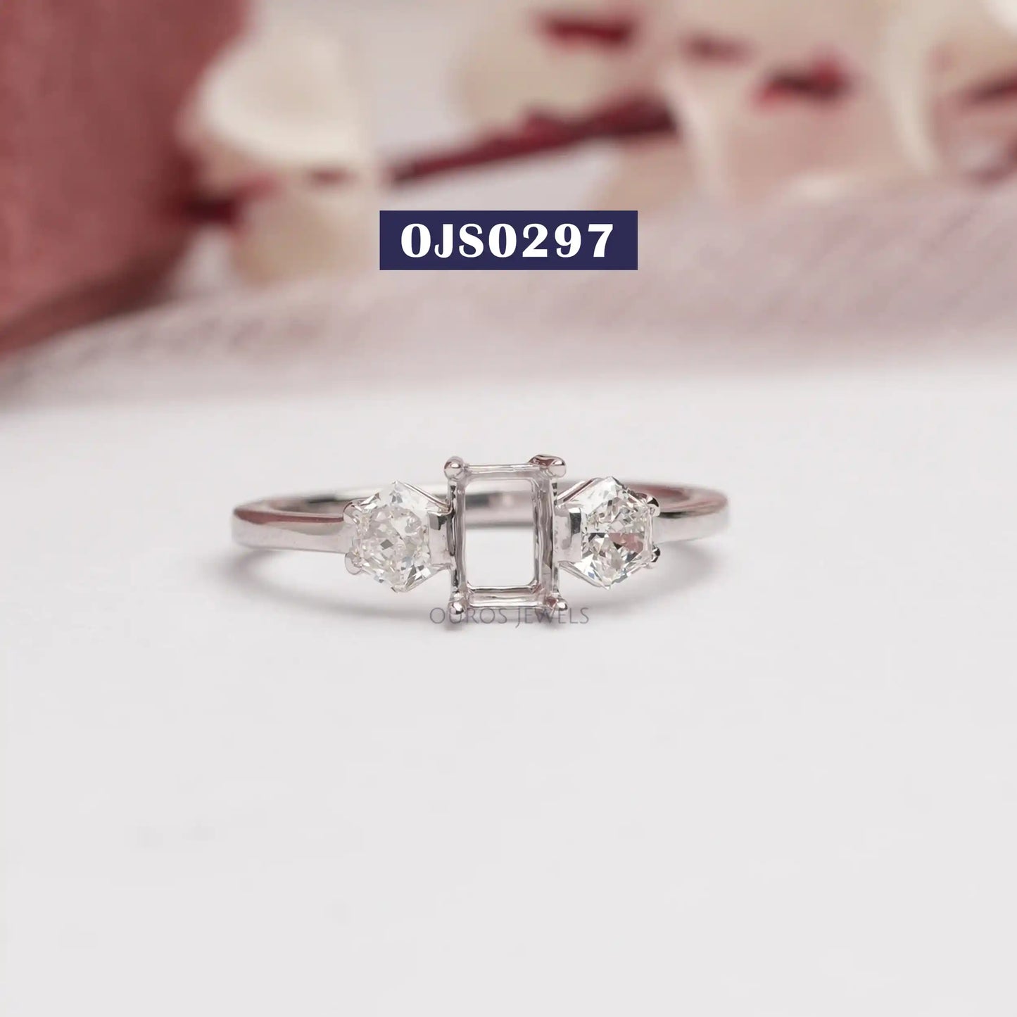 Mount Setting  Hexagon Cut Diamond  Ring