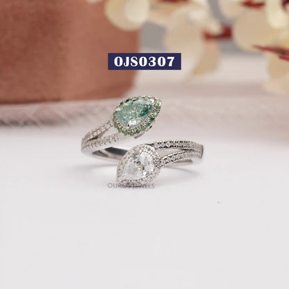 Bypass Pear Shape Lab Diamond Ring