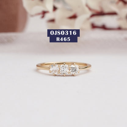OMC Lab Diamond Three Stone Ring
