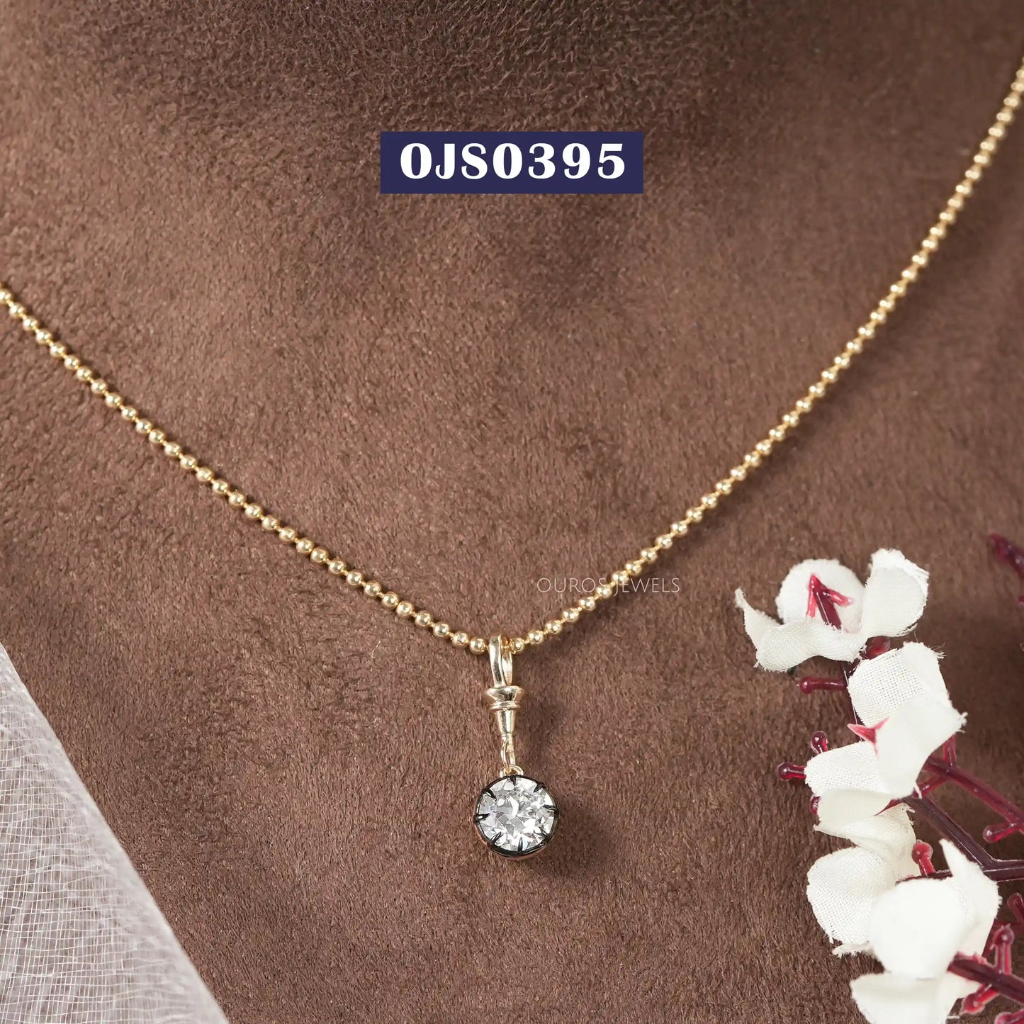 Black Coating OEC Solitaire Pendant